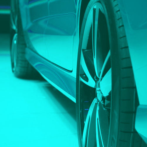 Sports Car Wheels and Side Panel